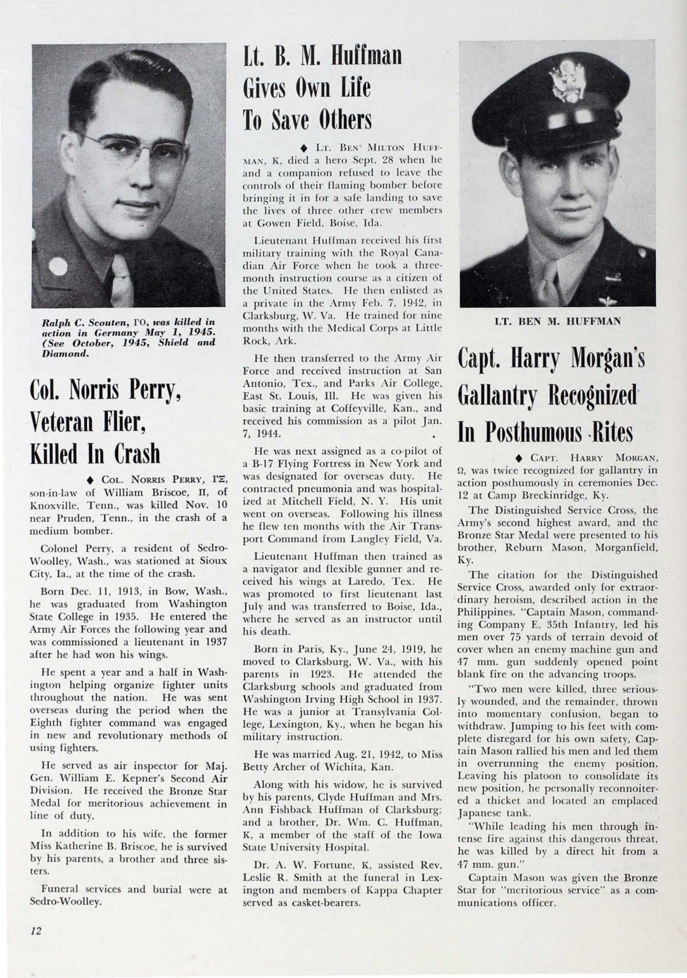 Ralph C. Scouten Photograph, January 1946